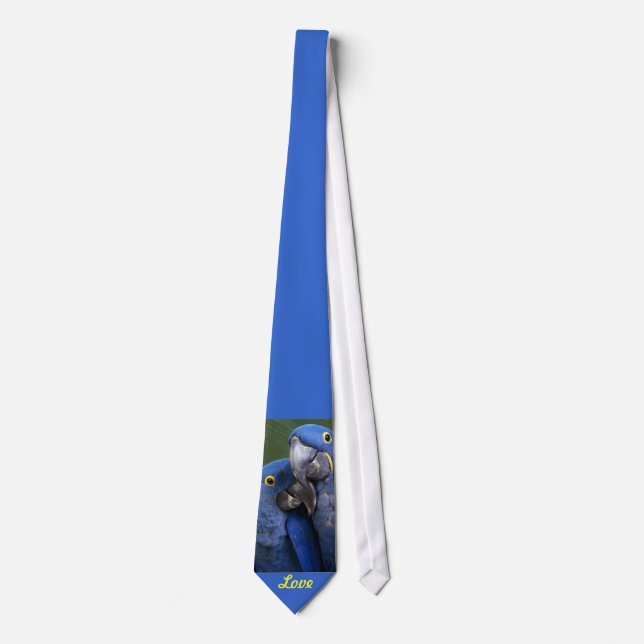 Blue Parrots Love Neck Tie (Front)