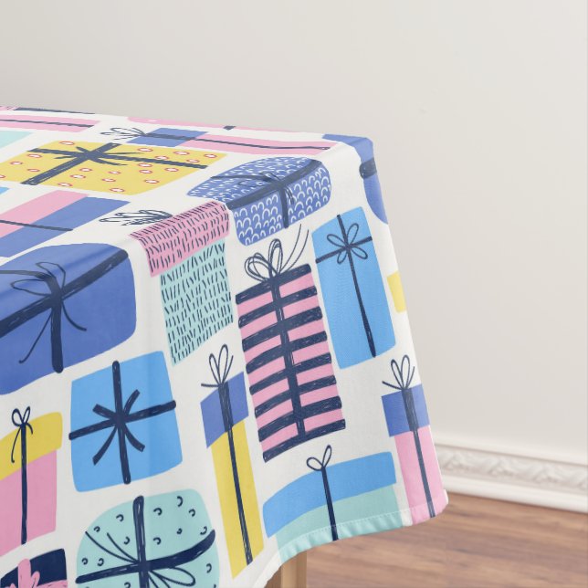 Blue Party Gift Tablecloth (In Situ)