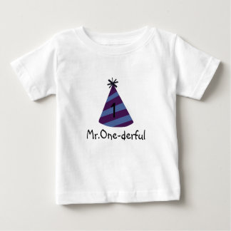 Blue party hat Mr.One-derful Baby T-Shirt