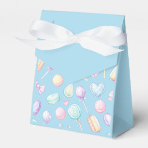 "Blue Pastel Balloon and Heart Favor Box" Favor Boxes
