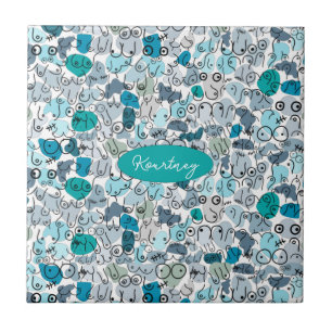 blue pastel breast ceramic tile