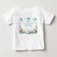 Blue Pastel Butterfly Fairy First Birthday -