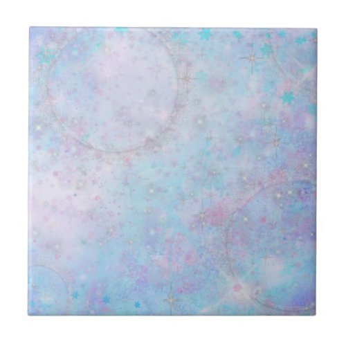 Blue Pastel Fantasy Decorative Tile or Coaster
