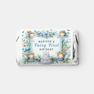 Blue Pastel Floral Fairy First Birthday - Hershey's Miniatures