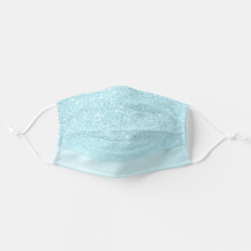 Blue Pastel GLITTER OMBR Color Therapy Adult Cloth Face Mask