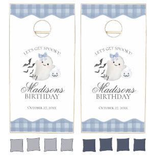Blue Pastel Little Boo Ghost Party Yard Games