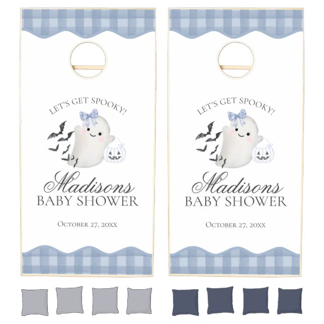 Blue Pastel Little Boo Ghost Party Yard Games (Set)