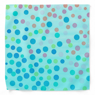 Blue pastel multicolor dots bandana