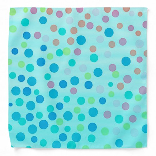 Blue pastel multicolor dots bandana