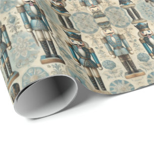 Blue Pastel Nutcracker Powder Wrapping Paper