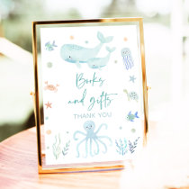 Blue Pastel Under the Sea Books and Gifts Sign