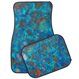 Blue patterened Shattuckite Car Mat