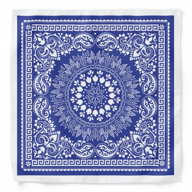 Blue Pattern 1 Bandana (Front)