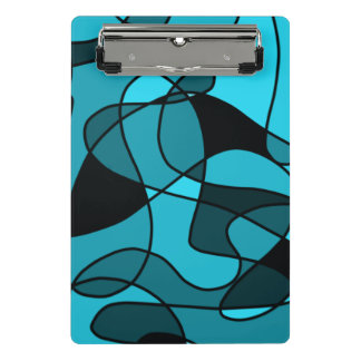 blue Pattern 3 Ring Binder Mini Clipboard