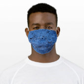Blue Pattern Adult Cloth Face Mask (Worn)