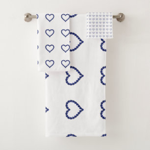 Blue Pattern  Bath Towel Set