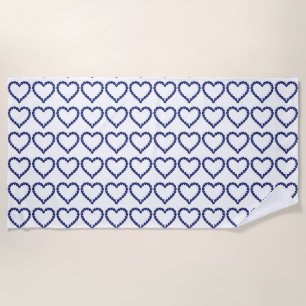 Blue Pattern  Beach Towel
