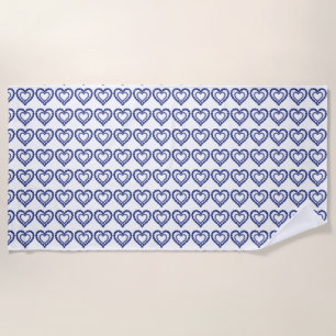 Blue Pattern  Beach Towel