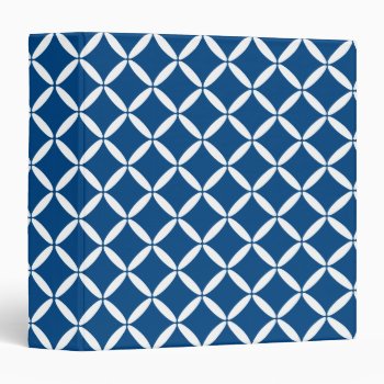 Blue Pattern Binder by suncookiez at Zazzle