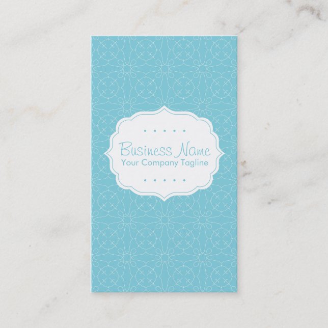 Blue Pattern Business Card (Front)