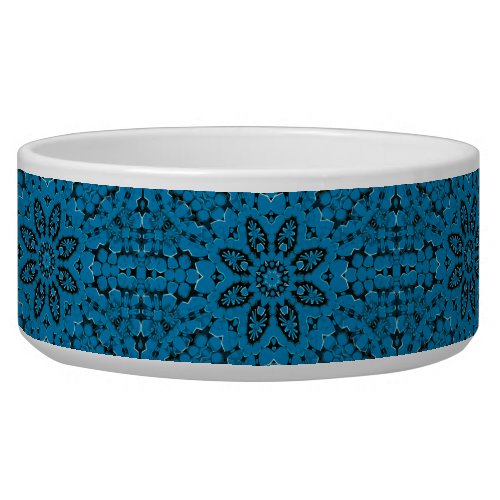 Blue Pattern Ceramic Pet Bowl