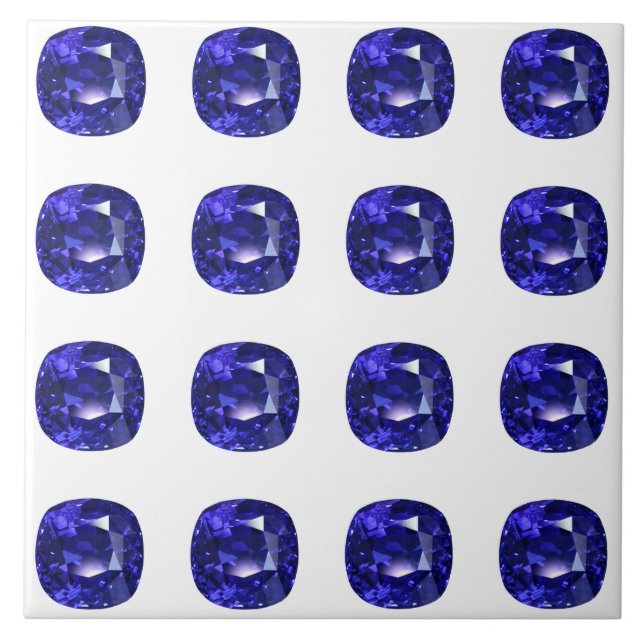 Blue Pattern Ceramic Tile (Front)