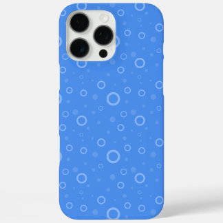 Blue Pattern Circles Customizable iPhone 16 Pro Max Case