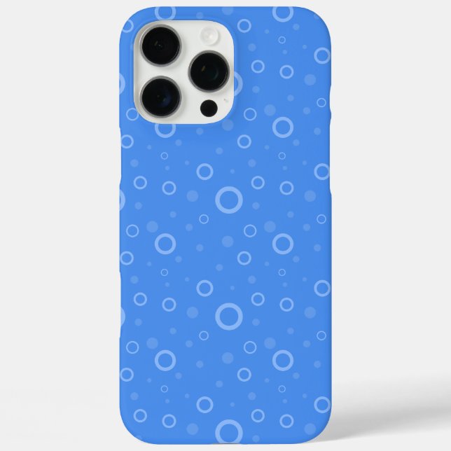 Blue Pattern Circles Customizable Case-Mate iPhone Case (Back)