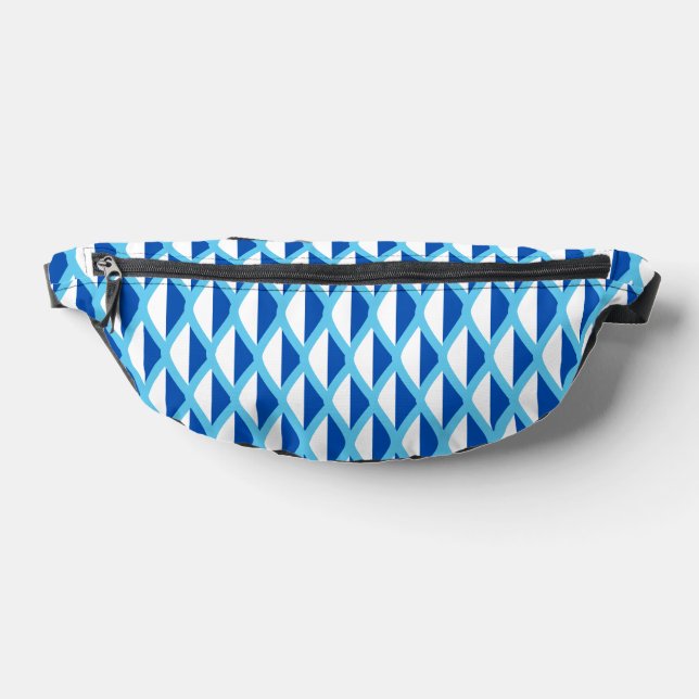 Blue Pattern Fanny Pack (Lay Down)