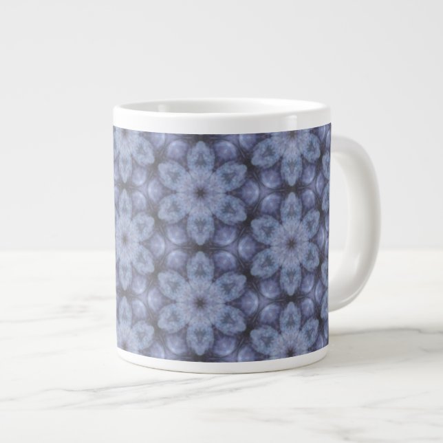 Blue Pattern Giant Coffee Mug (Front Right)