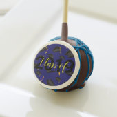 Blue Pattern Graduation Cap Class of 2019 Cake Pops (Front Insitu)