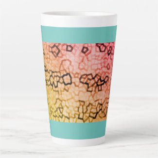 Blue Pattern Large latte Mug