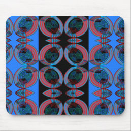 Blue Pattern Mouse Pad