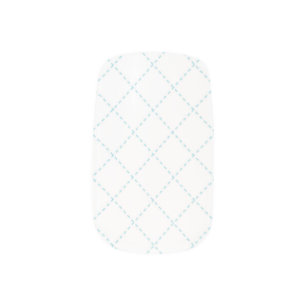 Blue pattern nail art