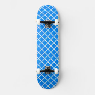 Blue Pattern Skateboard