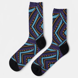 BLUE PATTERN SOCKS