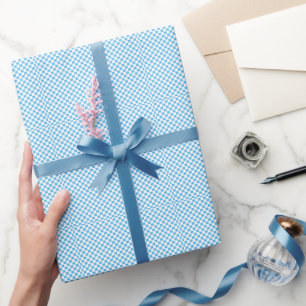Blue pattern wrapping paper