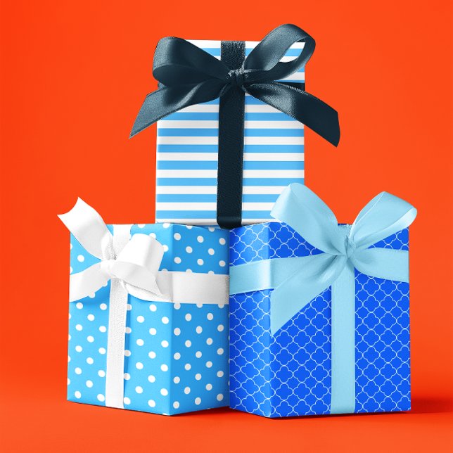 Blue Patterned Wrapping Paper Sheets (Creator Uploaded)