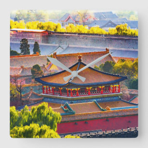 Blue Pavilion, Forbidden City Square Wall Clock