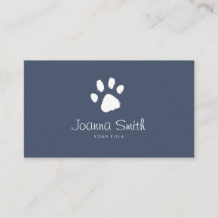 Blue Paw Dog Walking Pet Sitting Vet Appointment Card