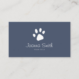 Blue Paw Dog Walking Pet Sitting Vet Appointment Card