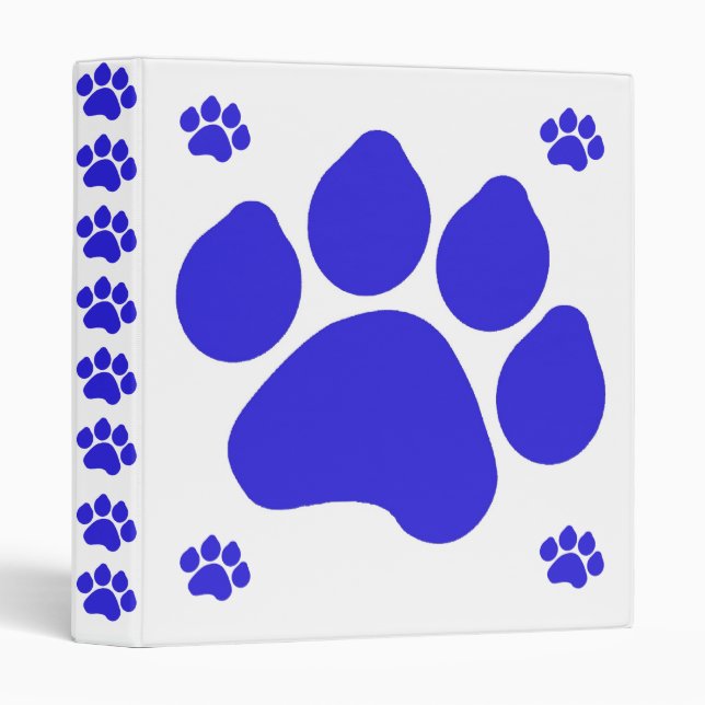 Blue Paw Print Binder (Front/Spine)