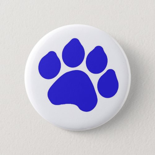 Blue Paw Print Button