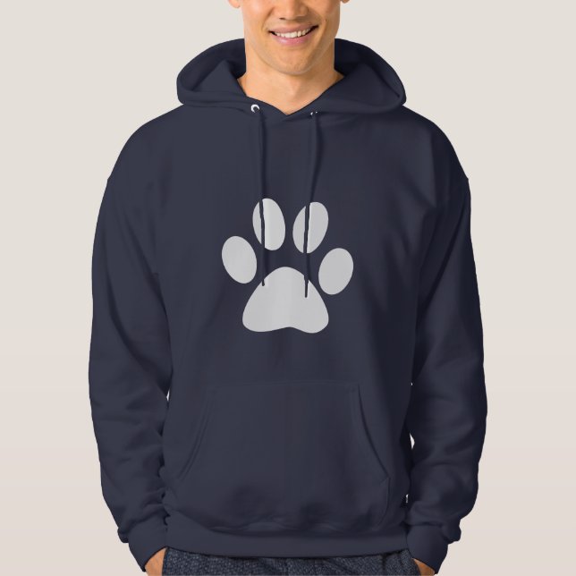 Blue Paw Print Hoodie (Front)