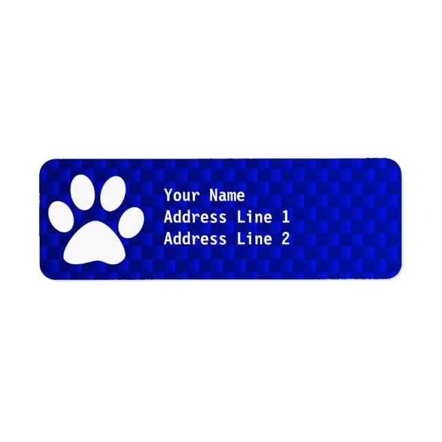 Blue Paw Print Label (Front)
