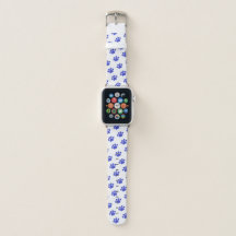 Blue Paw Print Pattern