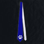 Blue Paw Print Tie<br><div class="desc">You will love this cool blue paw print pawprint pawprints prints design. Great for gifts! Available on tee shirts, smart phone cases, mousepads, keychains, posters, cards, electronic covers, computer laptop / notebook sleeves, caps, mugs, and more! Visit our site for a custom gift case for Samsung Galaxy S3, iphone 5,...</div>