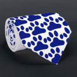 Blue Paw Print Tie<br><div class="desc">A cool tie for a school coach or teacher! Show your school spirit or your love of cats and dogs with this "Blue Paw Print Necktie". Makes a great gift for someone special! To see more great products-Please visit my store "The Hungarican Princess" at www.zazzle.com/hungaricanprincess*.</div>
