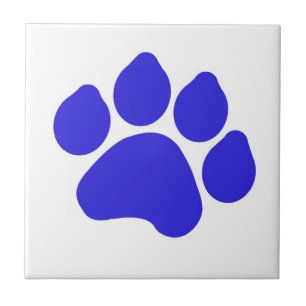 Blue Paw Print Tile