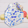 Blue Paw Prints Watercolor Birthday Party Favor Boxes